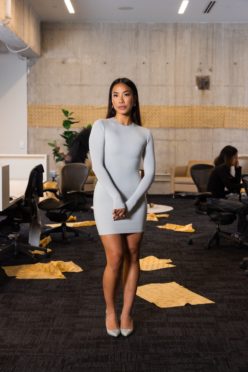 Shaping Mini Dress - Round-Neck