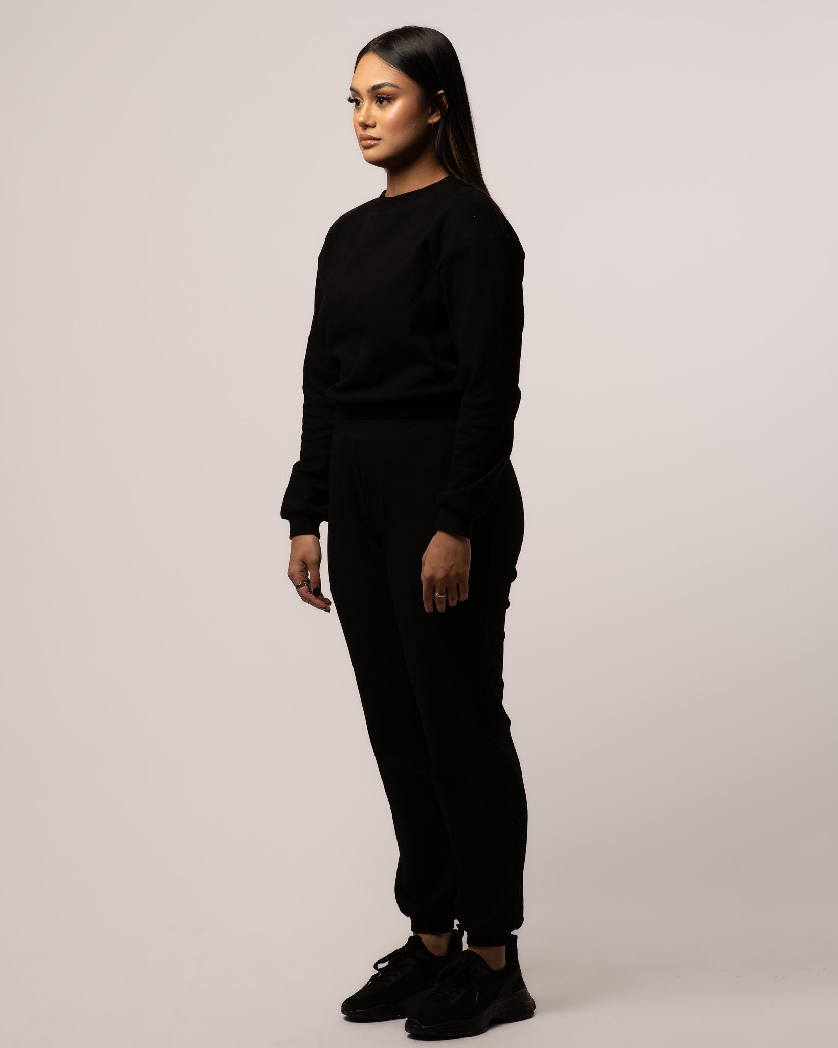 Cropped Crew-Neck Sweater