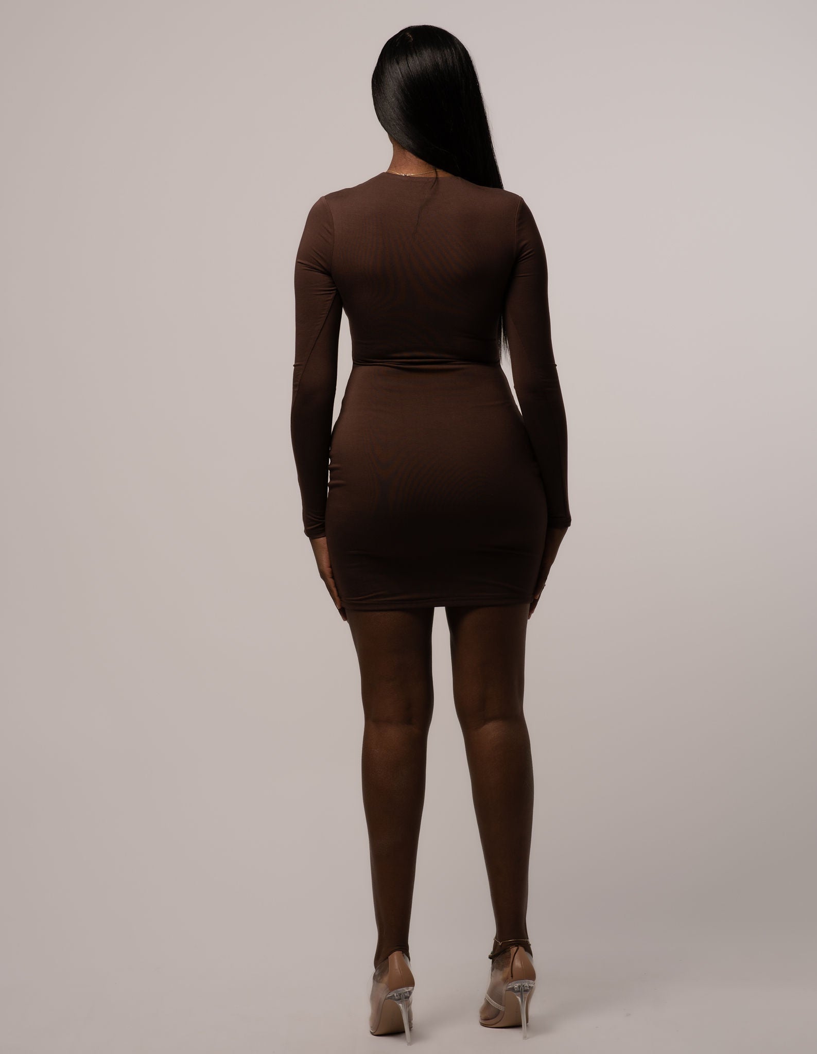 Shaping Mini Dress - Round-Neck