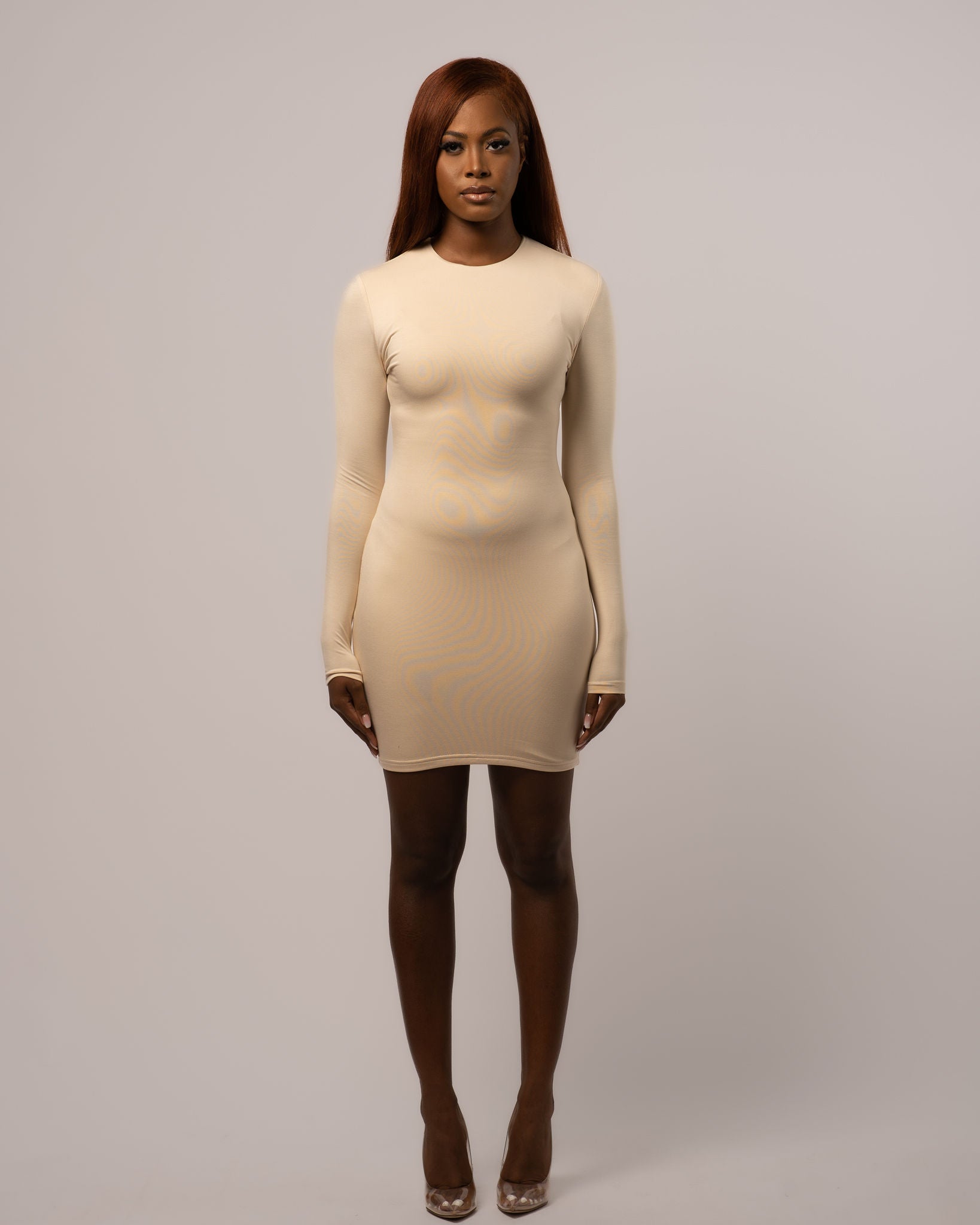 Shaping Mini Dress - Round-Neck