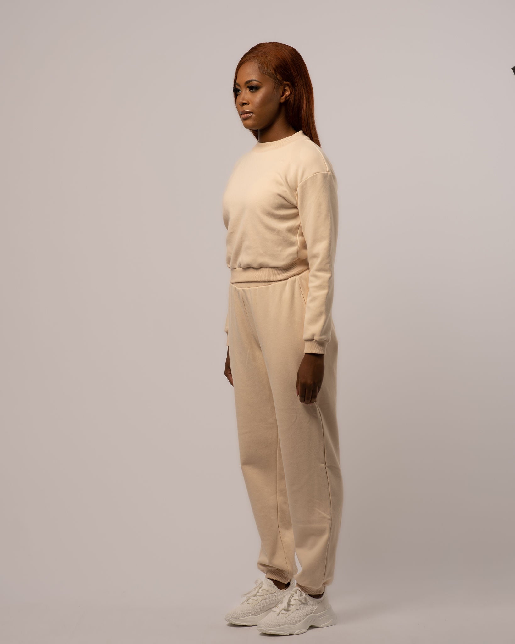 Cropped Crew-Neck Sweater