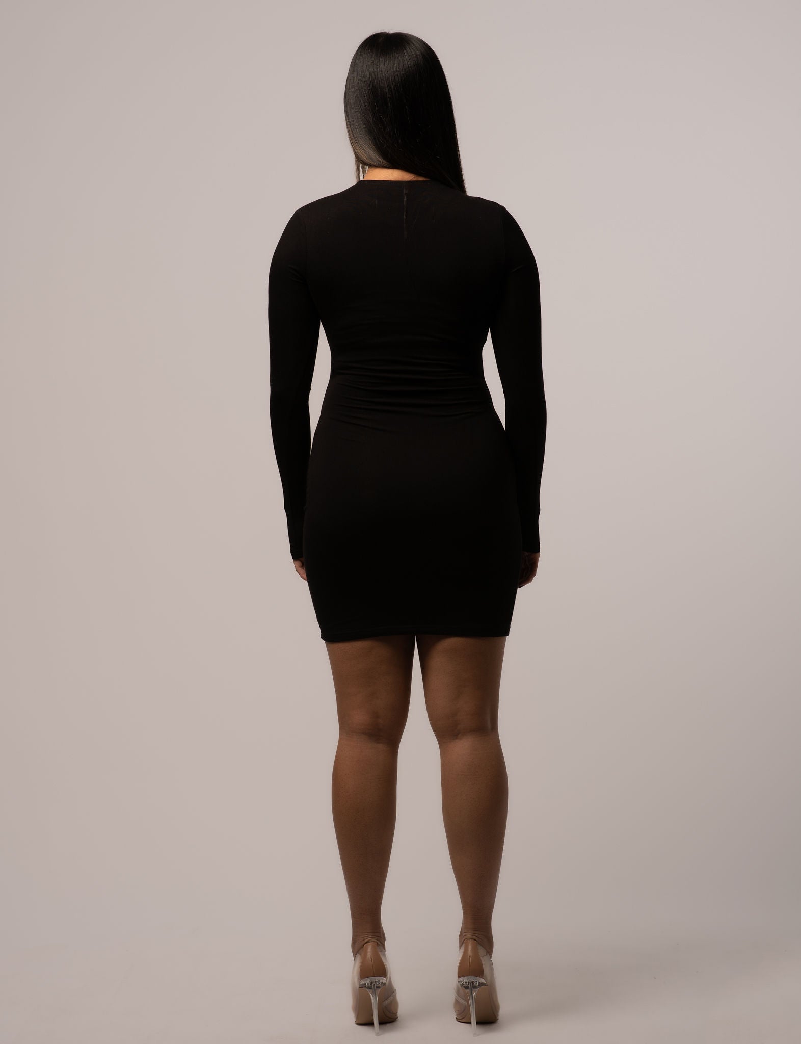 Shaping Mini Dress - Round-Neck