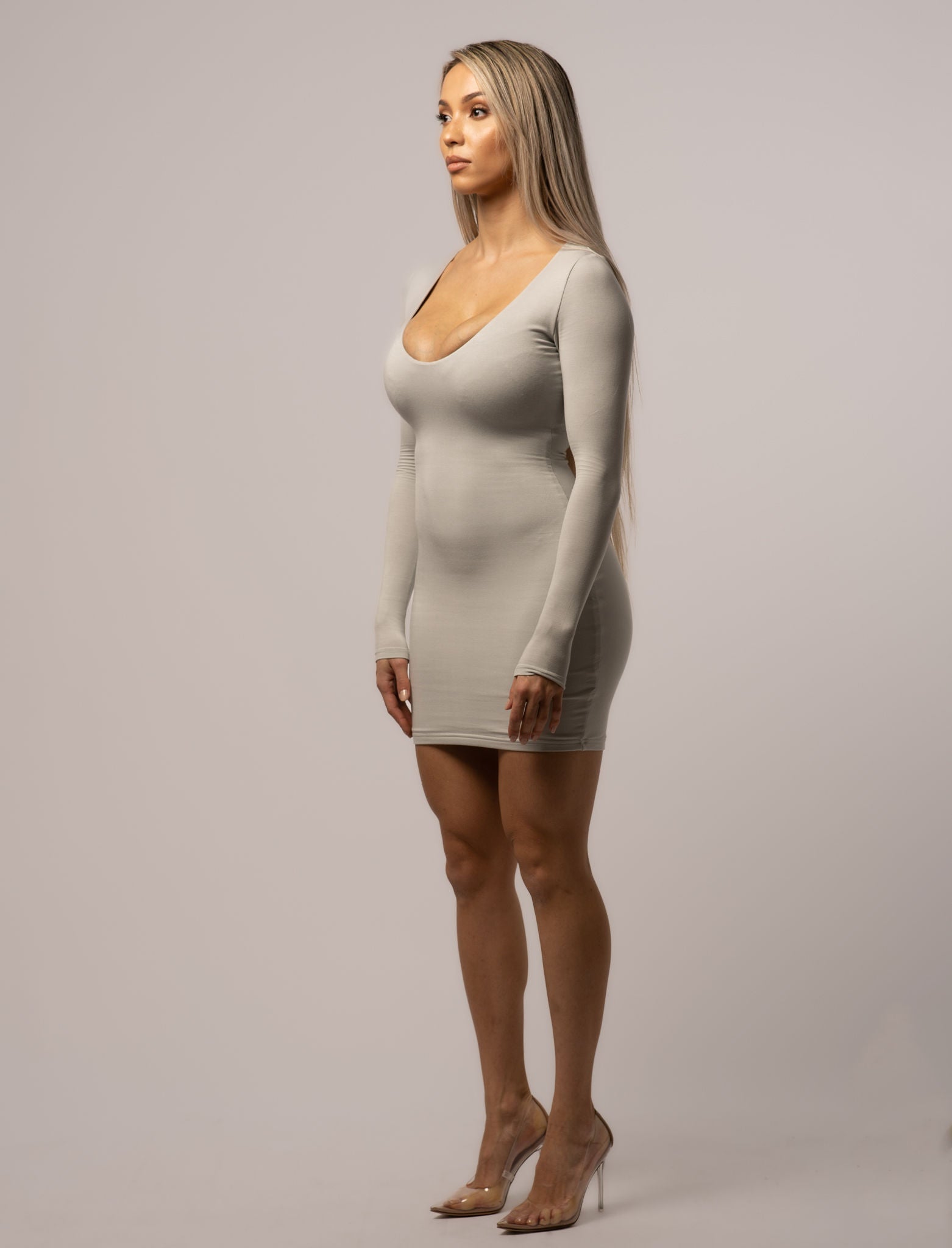 Shaping Mini Dress - V-Neck