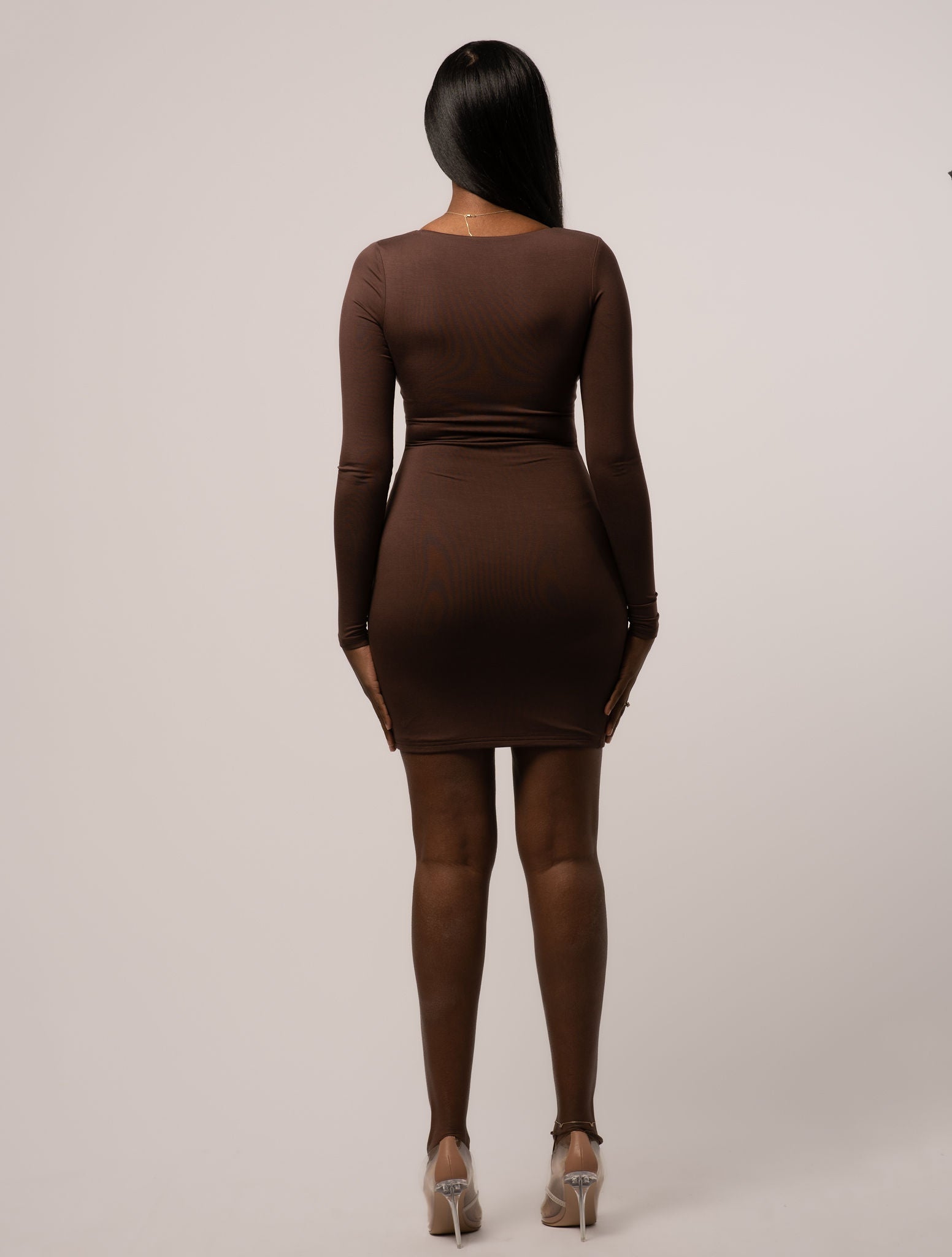 Shaping Mini Dress - V-Neck