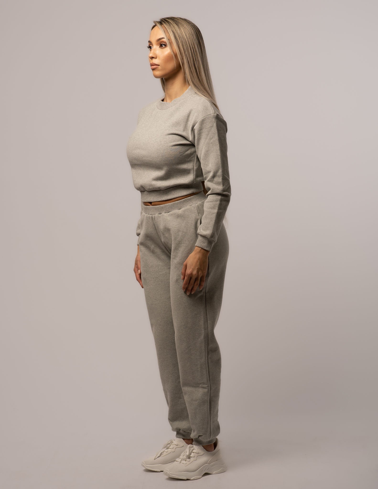 Cropped Crew-Neck Sweater