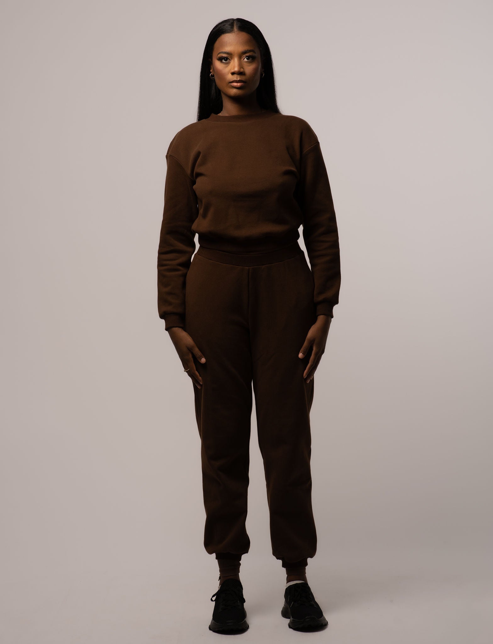 Cropped Crew-Neck Sweater